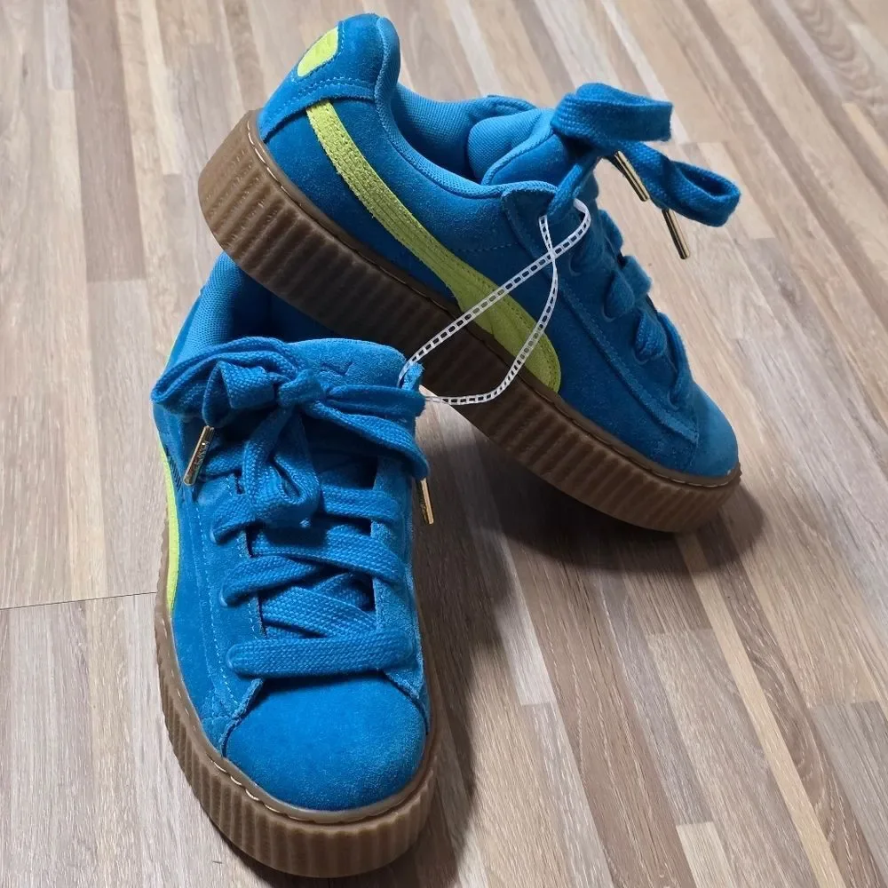 🇬🇪🔸️NWOB Fenty x PUMA Turquoise Creeper Phatty Shoes Youth 5.5